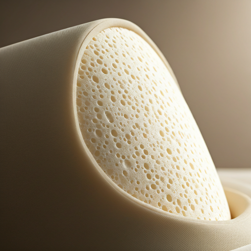 Latex bolster material closeup